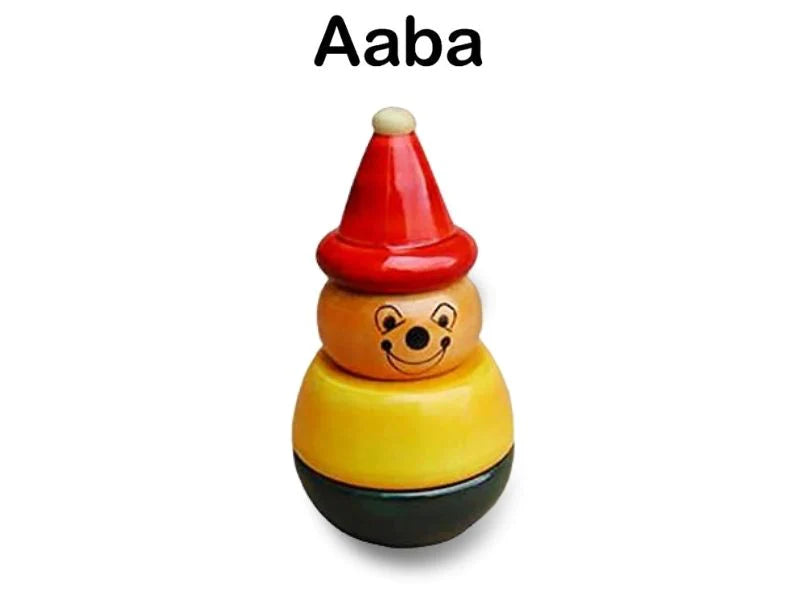 Wooden Aaba Yellow , Green Stacking Wooden Toys