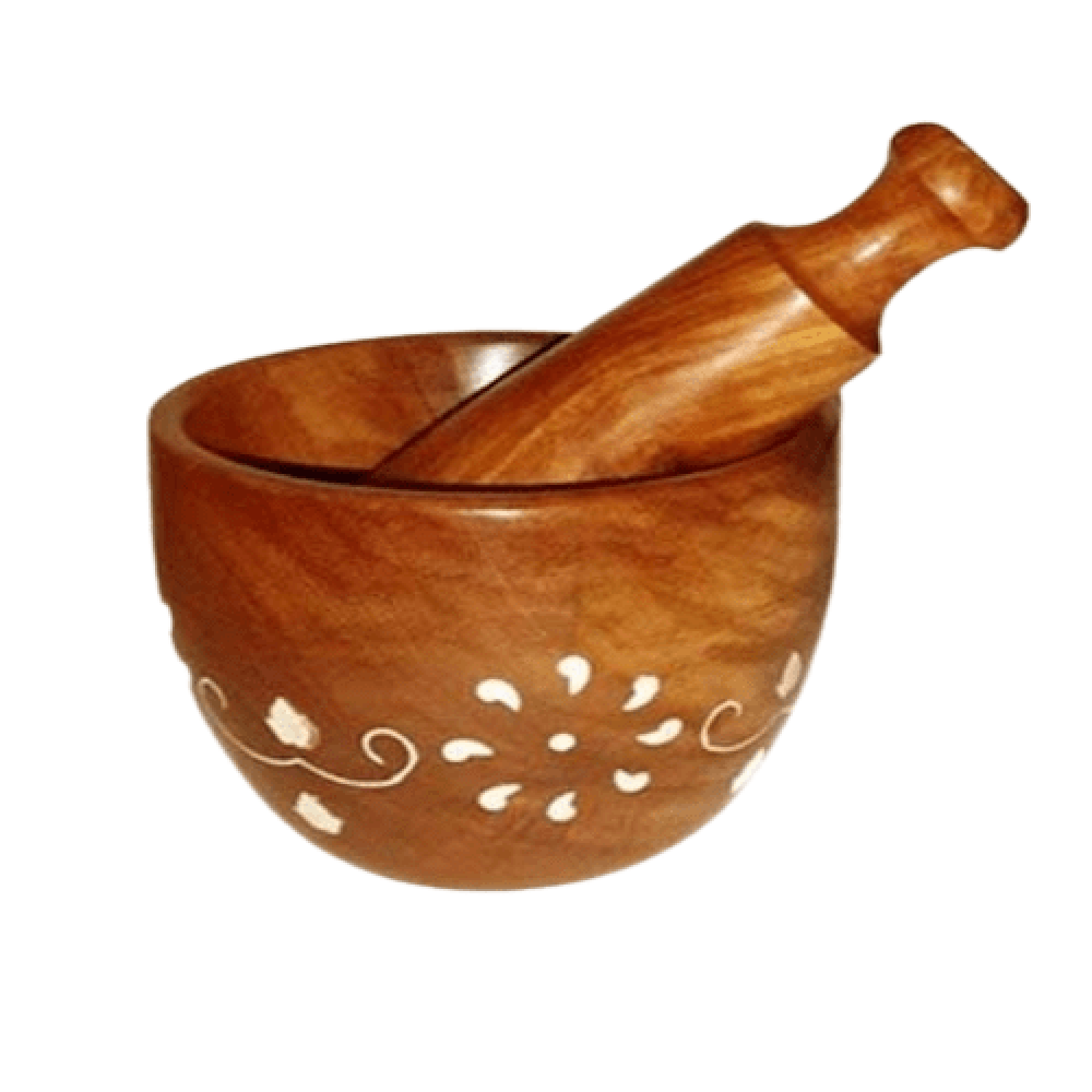 Wooden Carved Mortar