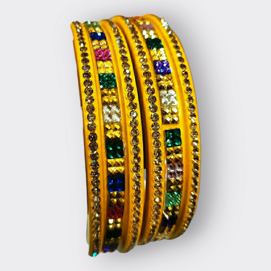 Yellow Lac Bangles