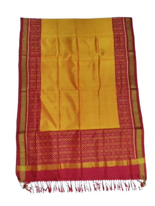Yellow & Red Colour Rajkot Patola Dupatta